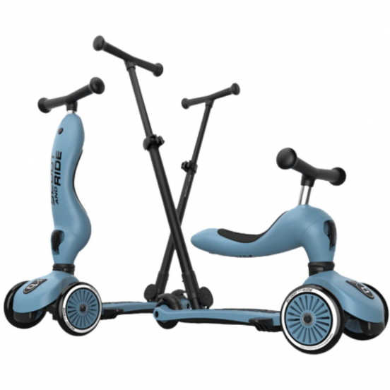 scoot and ride 2-in-1 loopfiets en step - push and go - steel