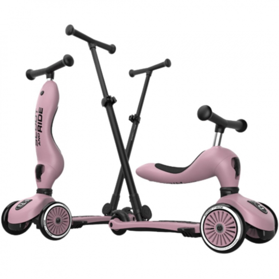 scoot and ride 2-in-1 loopfiets en step - push and go - wildberry