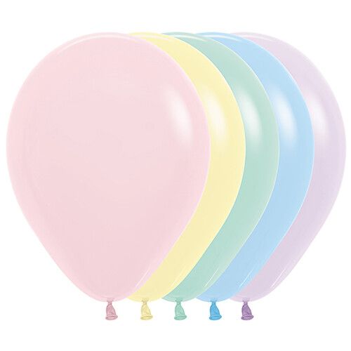 sempertex ballonnen pastel matte mix - 30 cm - 12st