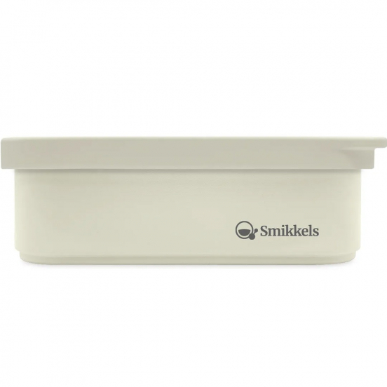 smikkels rvs broodtrommel met siliconen deksel crème - 900 ml
