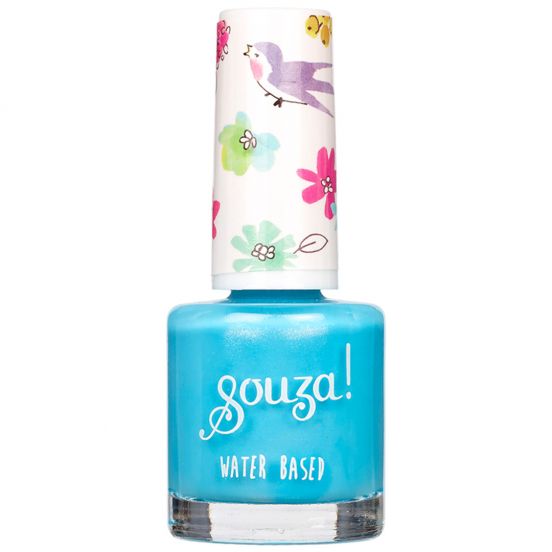 souza for kids nagellak op waterbasis - aqua-blauw parelmoer 