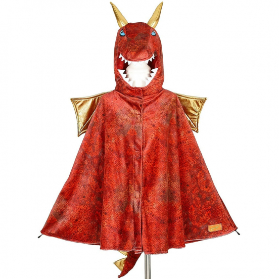 souza for kids verkleedcape rode draak - 4-7 jaar