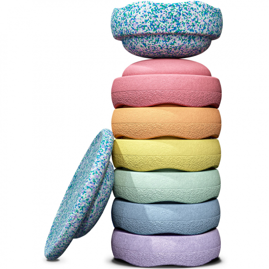 stapelstein winter special rainbow complete - pastel - 8st 