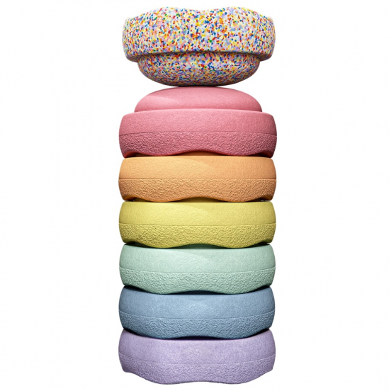 stapelstein original MINI rainbow pastel met mini super confetti