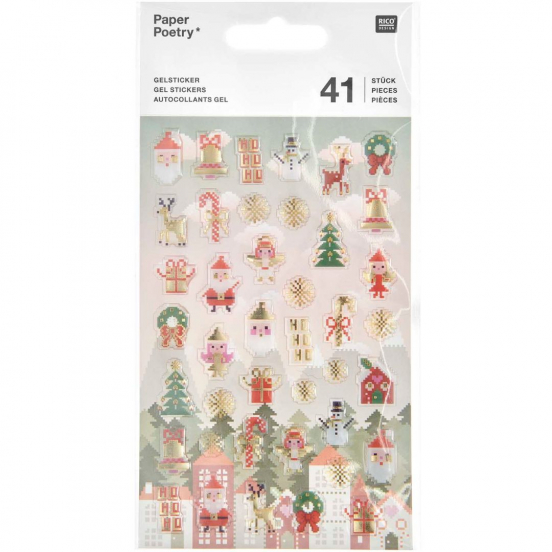 gelstickers pixel kerstfiguren - 41st