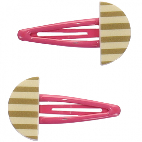 sticky lemon haarspeldjes - rosette pink - 2st