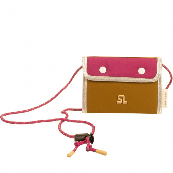 sticky lemon portemonnee met koord - medal brass
