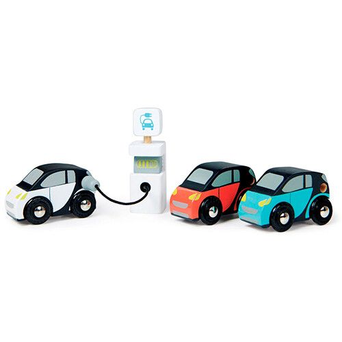 tender leaf toys elektrische auto's met laadpaal