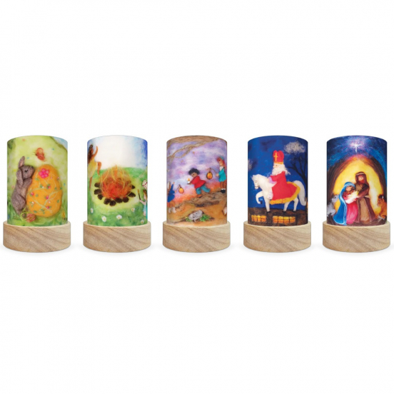 toverlux lichtkaarten voor lantaarn - het wol feetje - holidays - 5st