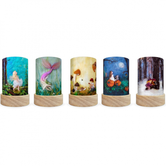 toverlux lichtkaarten voor lantaarn - het wol feetje - seasons - 5st