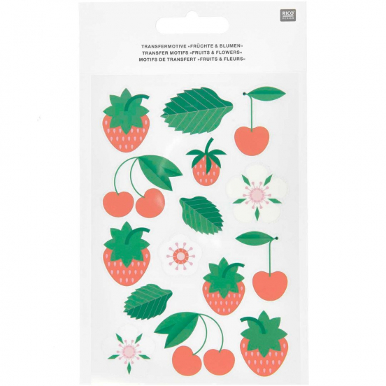 knutselset transferfolie voor keramiek - fruits & flowers 