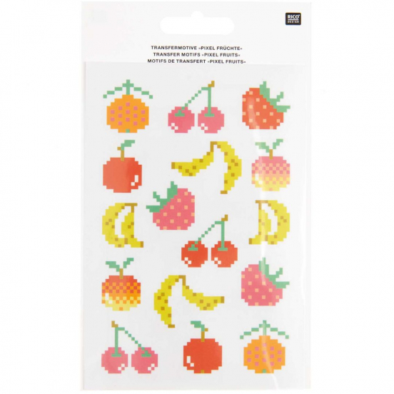 knutselset transferfolie voor keramiek - pixel fruits 