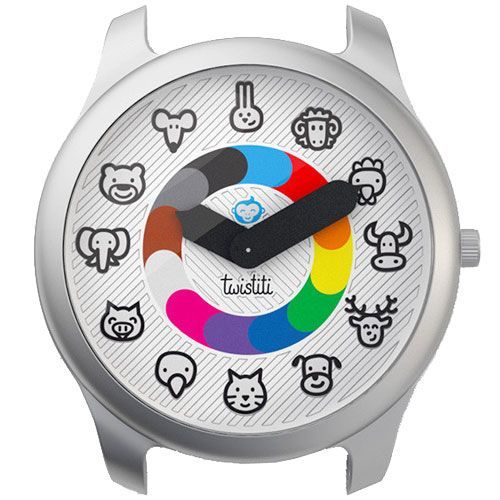 twistiti kinderhorloge wijzerplaat - dieren 