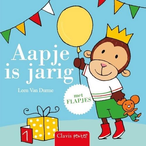 uitgeverij clavis flapjesboek aapje is jarig