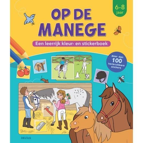 uitgeverij deltas kleur- en stickerboek op de manege