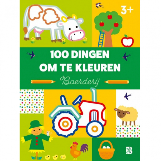 uitgeverij ballon kleurboek 100 dingen om te kleuren - boerderij