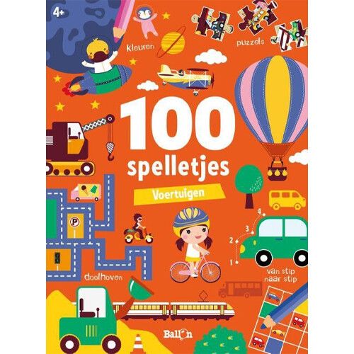 uitgeverij ballon 100 spelletjes voertuigen - 4+