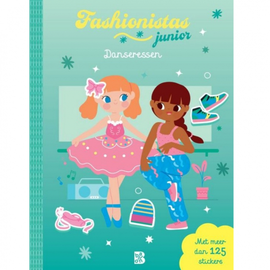 uitgeverij ballon aankleedstickerboek fashionistas junior - danseressen
