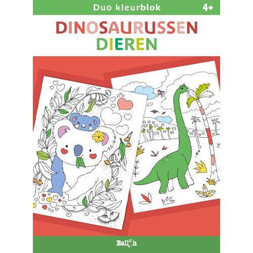 uitgeverij ballon duo kleurblok dinosaurussen en dieren