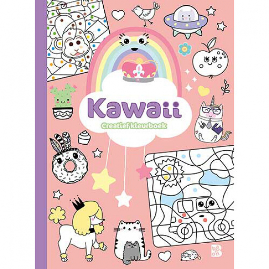 uitgeverij ballon kleurboek kawaii 