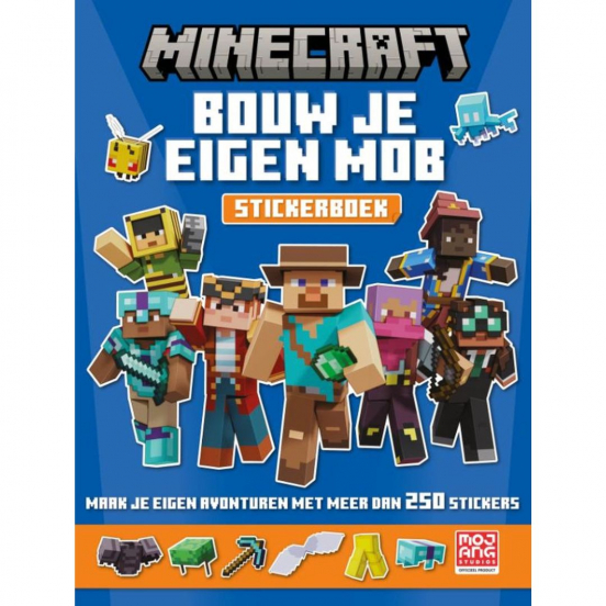 uitgeverij billy bones stickerboek minecraft - bouw je eigen mob