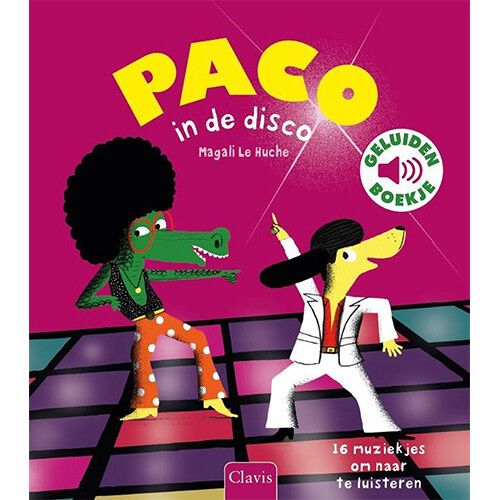 uitgeverij clavis geluidenboek paco in de disco