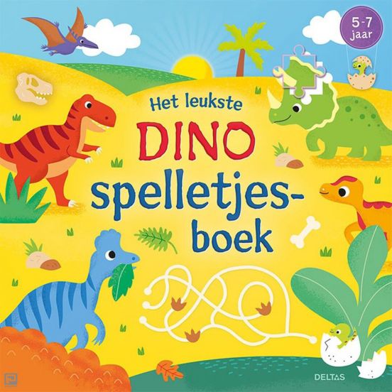 uitgeverij deltas het leukste spelletjesboek dinosaurussen