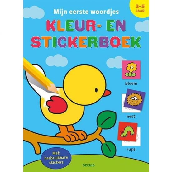 uitgeverij deltas mijn eerste woordjes kleur- en stickerboek kuiken