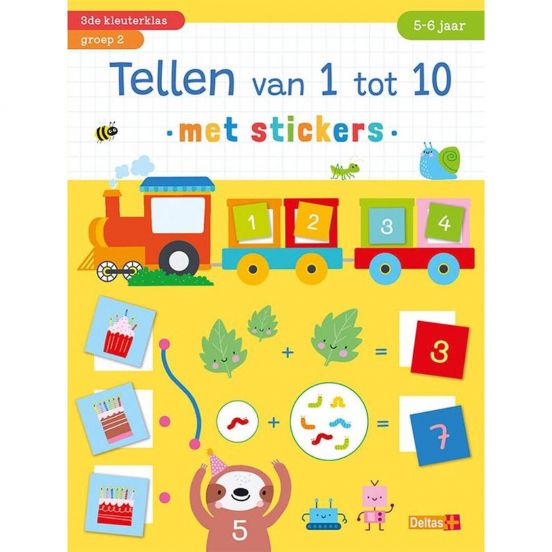 uitgeverij deltas tellen van 1 tot 10 met stickers 