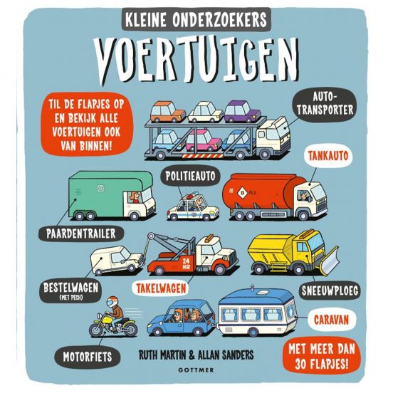 uitgeverij gottmer flapjesboek voertuigen