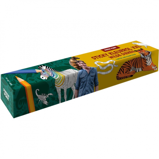 uitgeverij image books freek vonk sticky kleurrol xxl wilde dieren