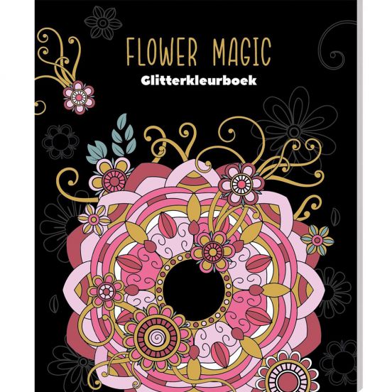 uitgeverij interstat glitterkleurboek flower magic 