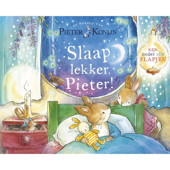 uitgeverij ploegsma flapjesboek pieter konijn - slaap lekker, pieter!