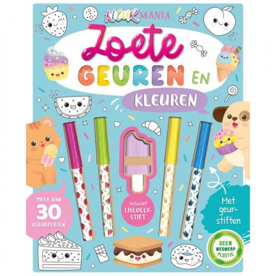 uitgeverij rebo kleurboek kleurmania zoete geuren en kleuren
