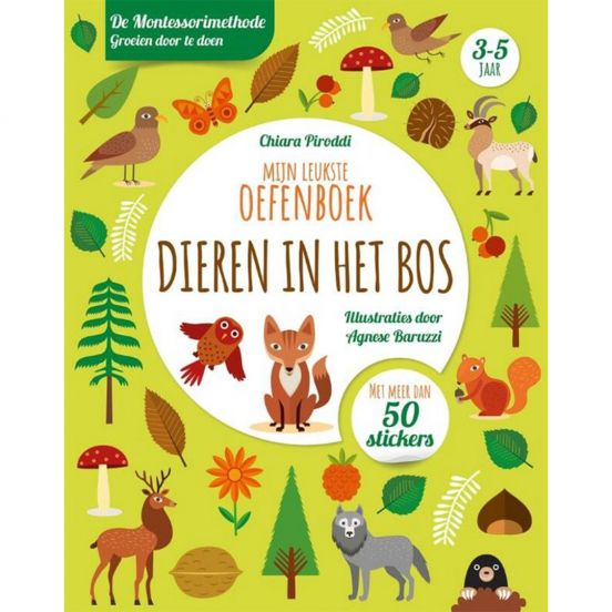 uitgeverij rebo mijn leukste oefenboek - dieren in het bos