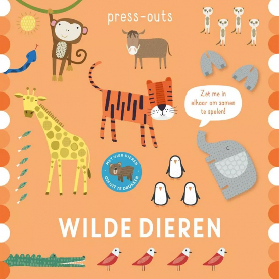 uitgeverij rebo press-outs - wilde dieren