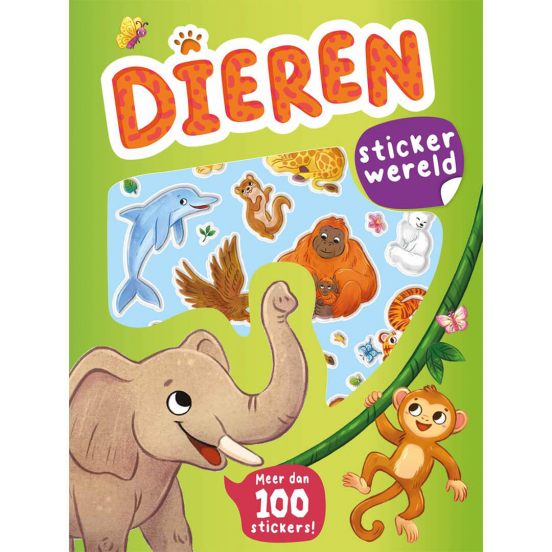 uitgeverij rebo stickerboek dieren stickerwereld