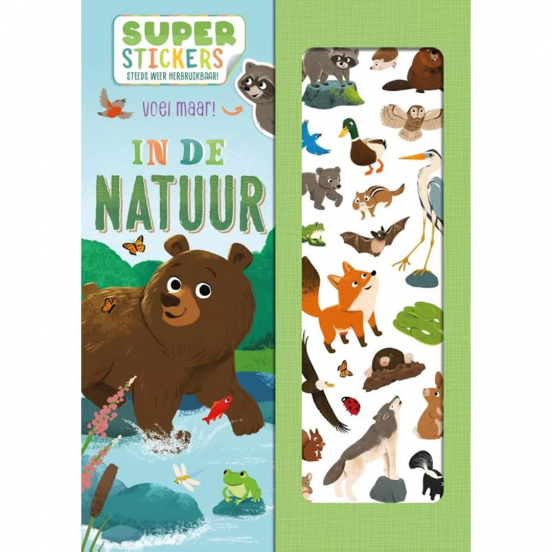 uitgeverij rebo stickerboek superstickers in de natuur