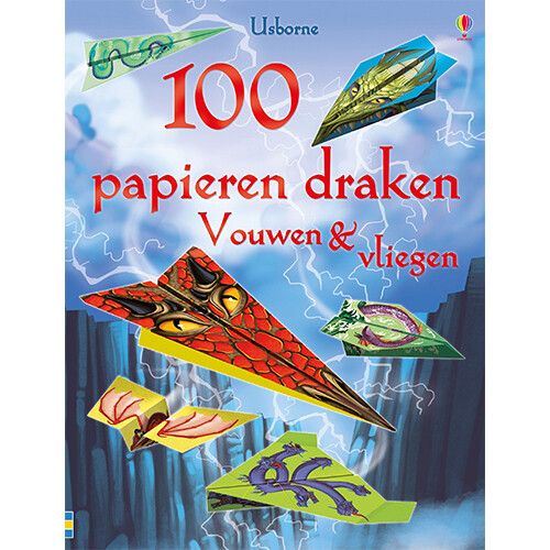 uitgeverij usborne 100 papieren draken - vouwen en vliegen
