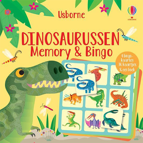 uitgeverij usborne dinosaurussen memory en bingo 