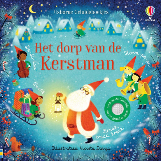 uitgeverij usborne geluidenboek het dorp van de kerstman