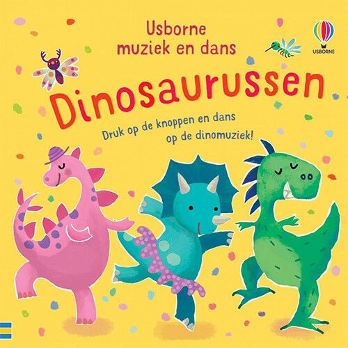 uitgeverij usborne geluidenboek muziek en dans - dinosaurussen