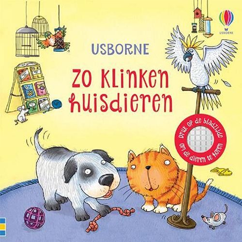 uitgeverij usborne geluidenboek zo klinken huisdieren