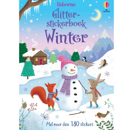 uitgeverij usborne glitterstickerboek winter