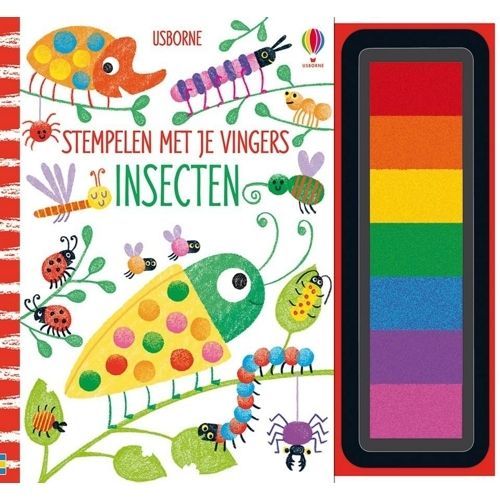 uitgeverij usborne stempelen met je vingers - insecten