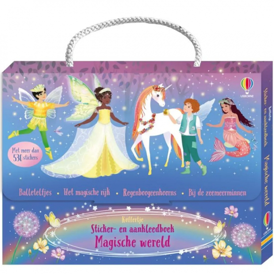 uitgeverij usborne koffertje sticker- en aankleedboeken