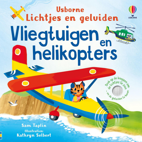 uitgeverij usborne lichtjes- en geluidenboek vliegtuigen en helikopters