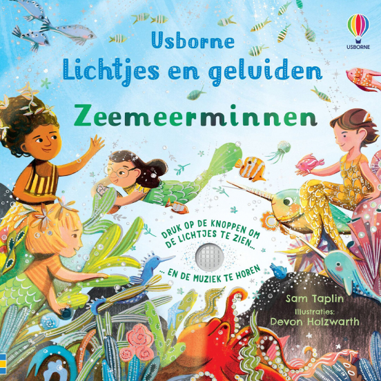 uitgeverij usborne lichtjes- en geluidenboek zeemeerminnen