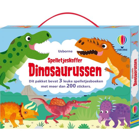 uitgeverij usborne spelletjeskoffer dinosaurussen