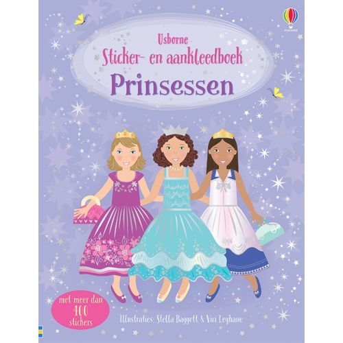 uitgeverij usborne sticker- en aankleedboekje - prinsessen